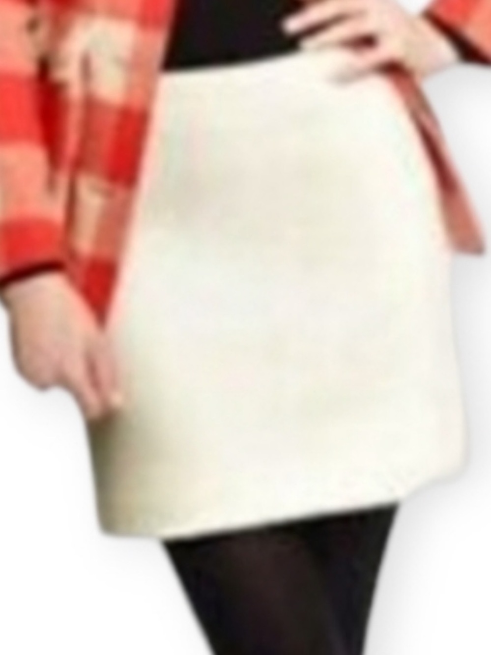 J CREW CREAM WOOL SKIRT- size 2